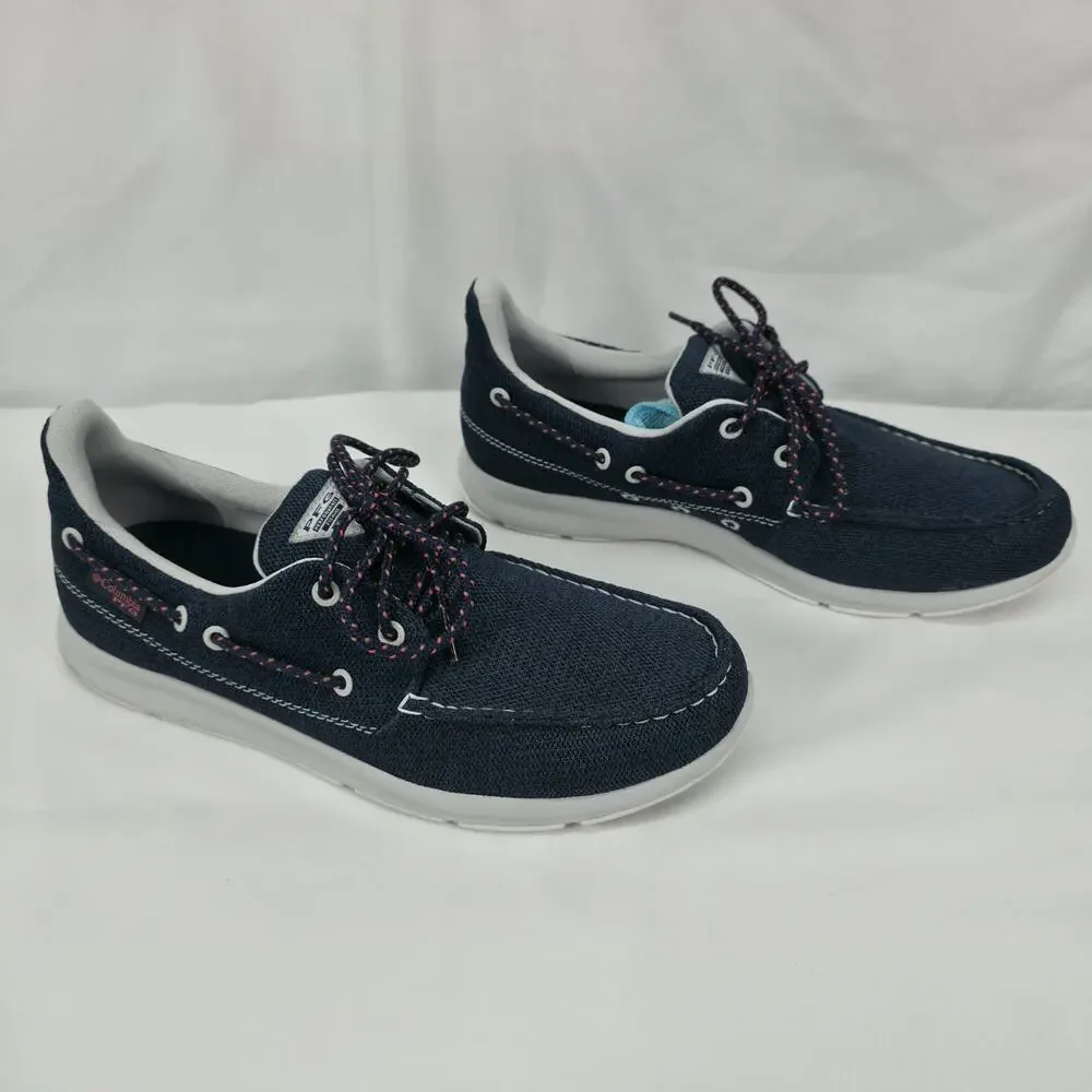 Columbia PFG Delray Mens 10.5 Navy Boat Shoes Lace Up Casual Deck Comfort